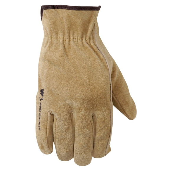 Guantes Wells Lamont M Split de piel de vacuno color canela