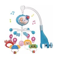 Genérico - Móvil De Bebé Musical Con Proyector Cunas Y Coche 360 Grados Azul