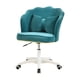 thumbnail image 5 of Silla De Oficina Giratoria Con Ruedas Silla Giratoria Para Sala De Lectura Tocador De Maquillaje Verde, 5 of 5