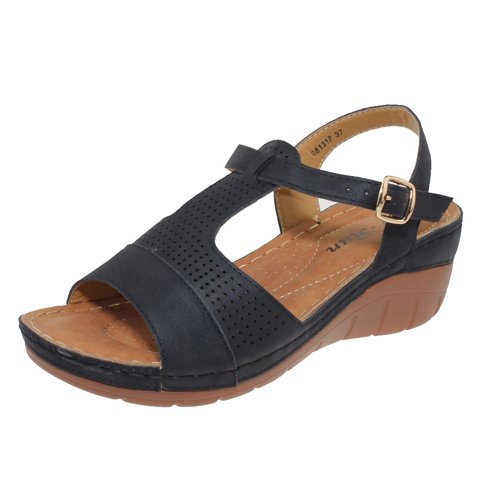 Sandalia Negro Vía Franca