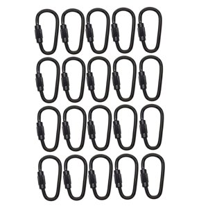 Bothyi - Clip De Mosquetón De Bloqueo Pequeño De 20 Piezas Mini Mosquetón De Acero Ligero