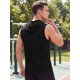 thumbnail image 3 of Chaleco con Capucha para Correr en el Gimnasio de Verano sin Mangas para Hombres INSPIRE CHIC L Negro, 3 of 5