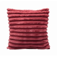 Genérico - Pack 2 Fundas De Cojín Super Suave Líneas Decoración 43X43 Cm Color Rojo