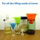 thumbnail image 2 of Embudo de cocina de 4 tamaños diferentes, embudos para llenar botellas, embudo plegable de silicona de grado alimenticio, embudo premium para enlatado/alimentos, embudo grande para frascos de boca anc, 2 of 6