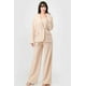 thumbnail image 1 of Saronite Conjunto Semiformal de Blazer Holgado de Manga Larga con Botones y Pantalones Anchos de Tejido Elástico de Lujo, Color Topo (para Mujer), 1 of 5