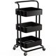 thumbnail image 1 of Utility Cart Pipishell de malla de 3 niveles con asa y ruedas bloqueables, 1 of 7