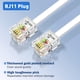 thumbnail image 3 of Cable de extensión de teléfono MoeVerex de 25 pies con conector RJ11 blanco, 3 of 7