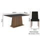 thumbnail image 3 of Juego de Comedor Madesa Cindy con 4 Sillas Marrón/Negro/Oxford, 3 of 10