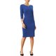 thumbnail image 4 of INSPIRE CHIC Vestido de Tubo para Mujer con Cremallera en el Cuello Vestido Lápiz para el Trabajo M Azul Real, 4 of 6