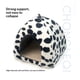 thumbnail image 2 of Cama de cerdo de guinea, accesorios de casa de escondite caliente de cerdo de guinea Cama acogedora para animales pequeños Hamsters Chinchillas Conejos enanos Erizos (puntos blancos y negros, 2 of 3