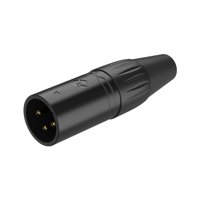 Roxtone - Conector Canon Xlr Macho De 3 Polos Negro