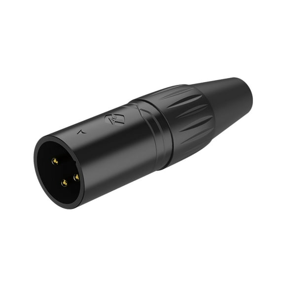 Conector canon XLR macho de 3 polos Negro