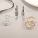thumbnail image 4 of 1pair Men's Earrings Exquisite Explosive Style Wind Rhinestone Men's And Women's Earrings Large Circle Earrings Ear Jewelry, 4 of 5
