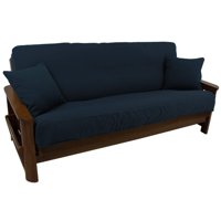 Juego De Fundas Para Futón Blazing Needles, Sarga Sólida, Color Azul Marino