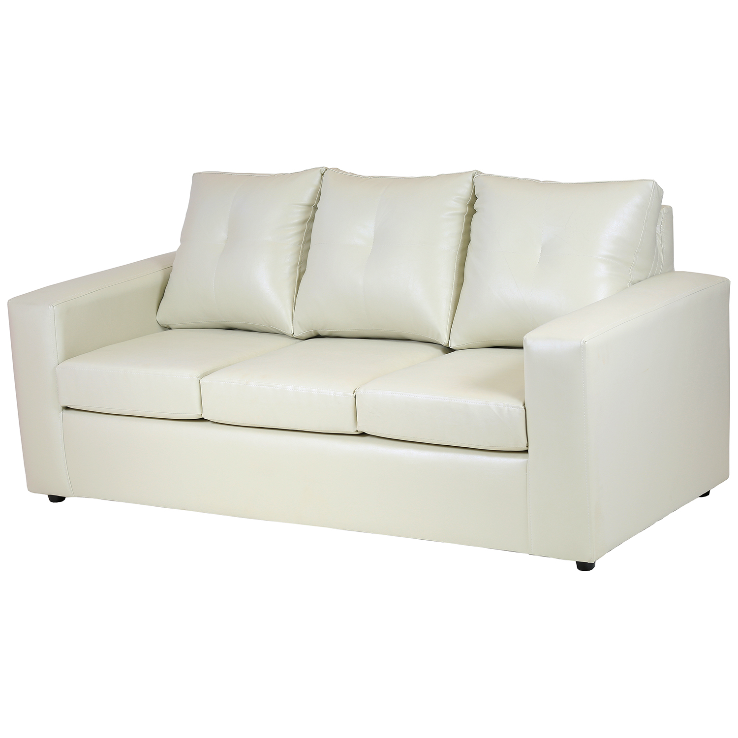 Muebles Altiro - Sofá Emanuel 3 Cuerpos - Cuero Sintetico Pu Beige