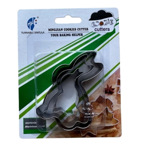 Genérico - Cortador Galletas Conejito 3 Pcs Blanco