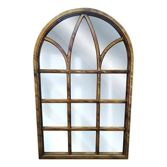 Espejo Decorativo Dorado Envejecido Ventana Catedral Jhn