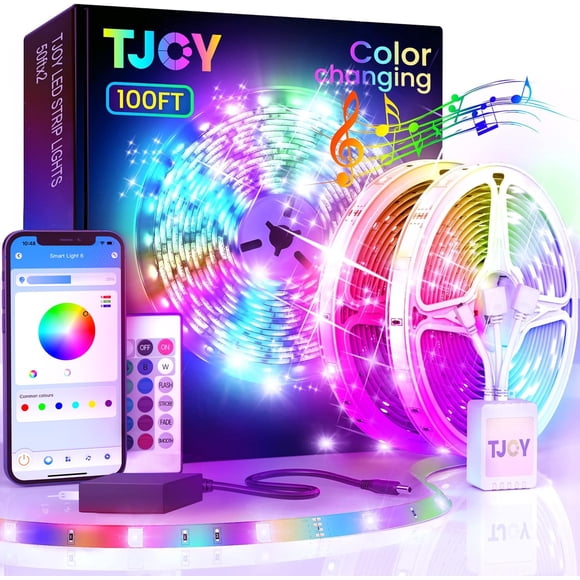 Tira De Luces Led 30 M Bluetooth Sincronización De Música Rgb 100 Pies