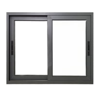 Windoor - Ventana Termopanel Aluminio Rpt Premium 73S 121X100Cm Vidrio De Seguridad Templado- Gris