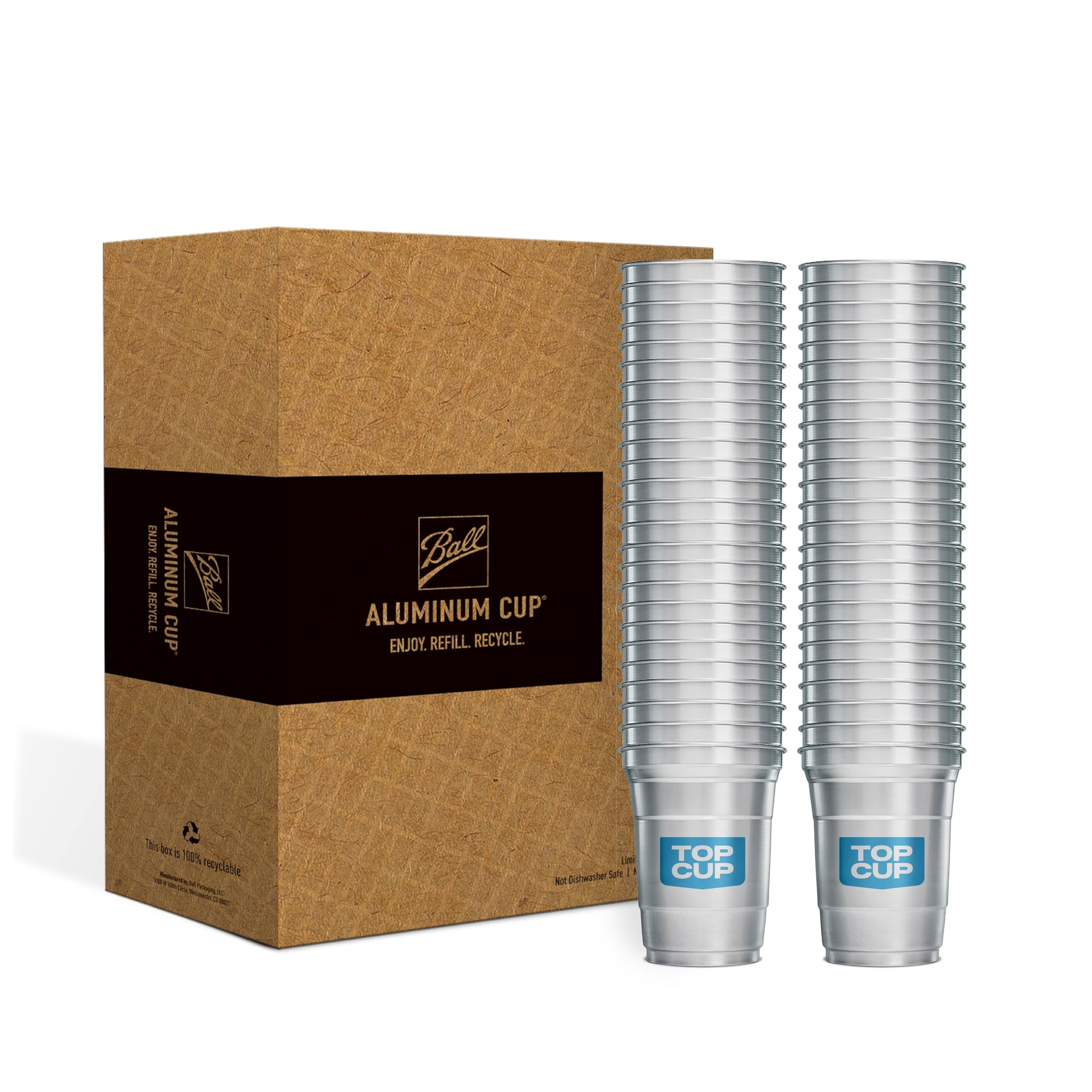 Ball Aluminum Cup - Vasos Reutilizables Ball Aluminum 473 Ml Paquete De 30
