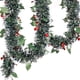 thumbnail image 2 of Adorno De Guirnalda De Oropel Navideño De 5,9 Pies Para Barandilla De Interior Y Exterior Con Patrón De Bayas De árbol De Navidad, 2 of 5