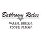 thumbnail image 1 of Decomural Bathroom Rules Funny WS-41019, 1 of 2