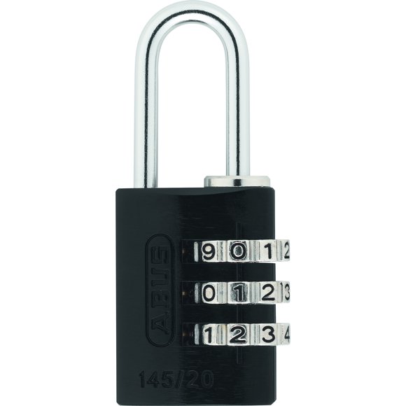 Candado ABUS 145/20 de combinación negro reprogramable