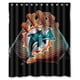 thumbnail image 1 of Cortina de ducha de los Miami Dolphins, juego de cortina de baño con ganchos, tamaño 60 x 72 pulgadas, 1 of 3