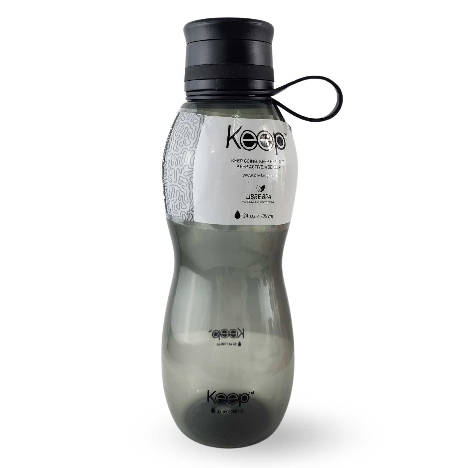 Disparo - Botella Keep Value Bebidas Jugos 700ml Silicona Negro