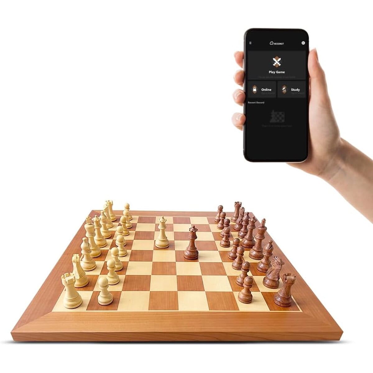 Tablero Ajedrez Electrónico Chessnut Pro Ai Madera Led 54cm