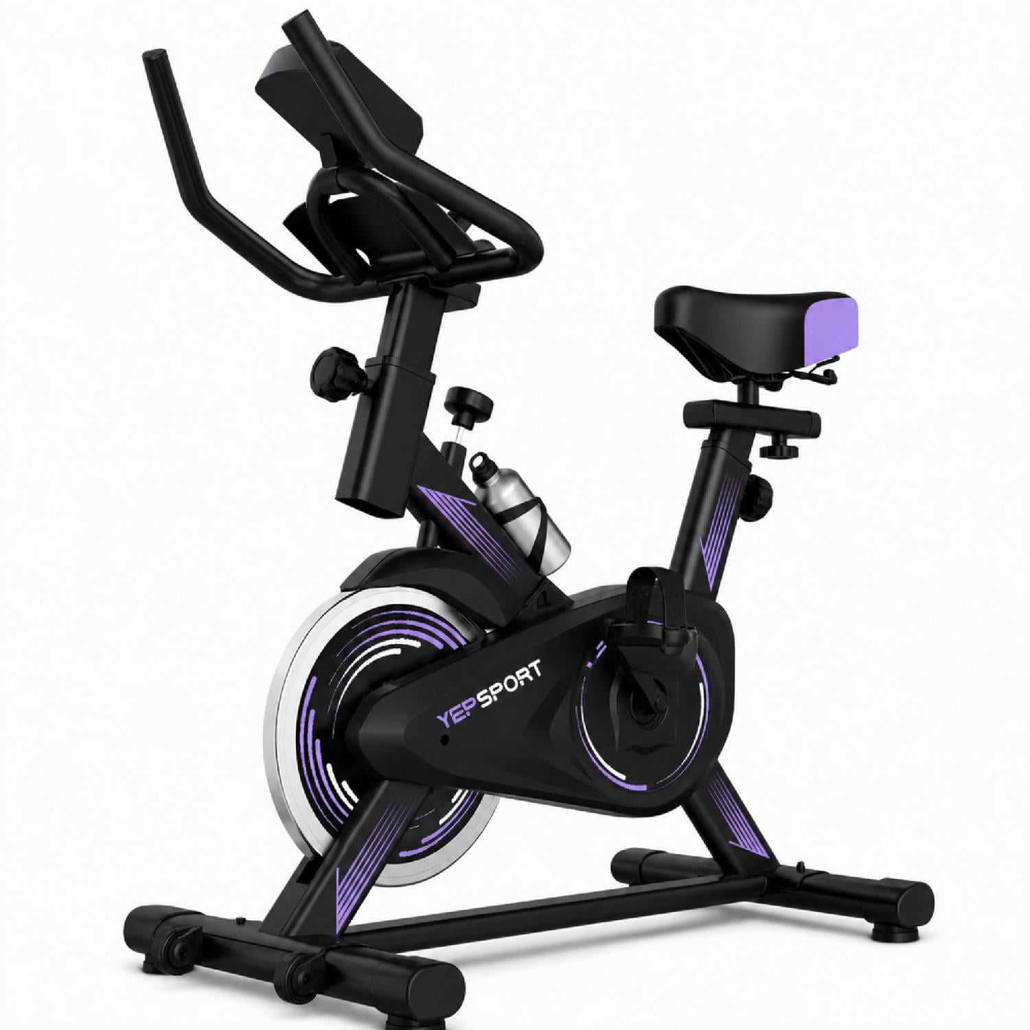 Bicicleta Spinning Yepsport Purpura Con Botella