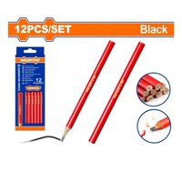 Set De 12 Lapiz Carpintero Negro Wadfow Wmq1512