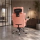 thumbnail image 5 of Silla Oficina Ejecutiva Ergonómica Reclinable Con Reposapiés Rosa Cuero Sintético, 5 of 8