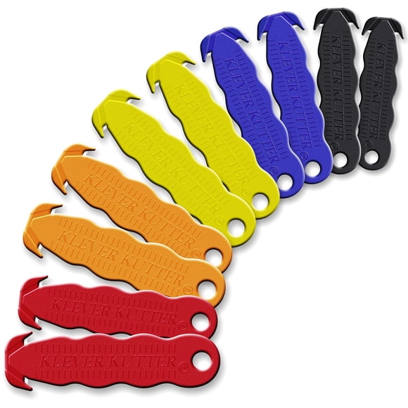 Abridor de paquetes Klever Innovations Cutter, acero inoxidable, 10 unidades