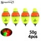 thumbnail image 1 of Flotadores de Pez Luminosos 4 Pzas con 6 Opciones de Tamaño Hechos de Espuma de Alta Densidad para Flotabilidad de 50g Pesca Pesca, 1 of 7