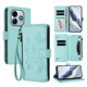 thumbnail image 1 of Funda Cartera Mariposa para [Xiaomi Redmi Note 14 5G] con Soporte y Cremallera Verde menta, 1 of 6