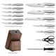 thumbnail image 5 of Juego de cuchillos FIKSHOT, afilados cuchillos Santoku, plateados, 5 of 9