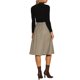 thumbnail image 3 of Falda de Cuadros de Mujer INSPIRE CHIC de Talle Alto con Pliegues en Línea A Midi Marrón XS, 3 of 6