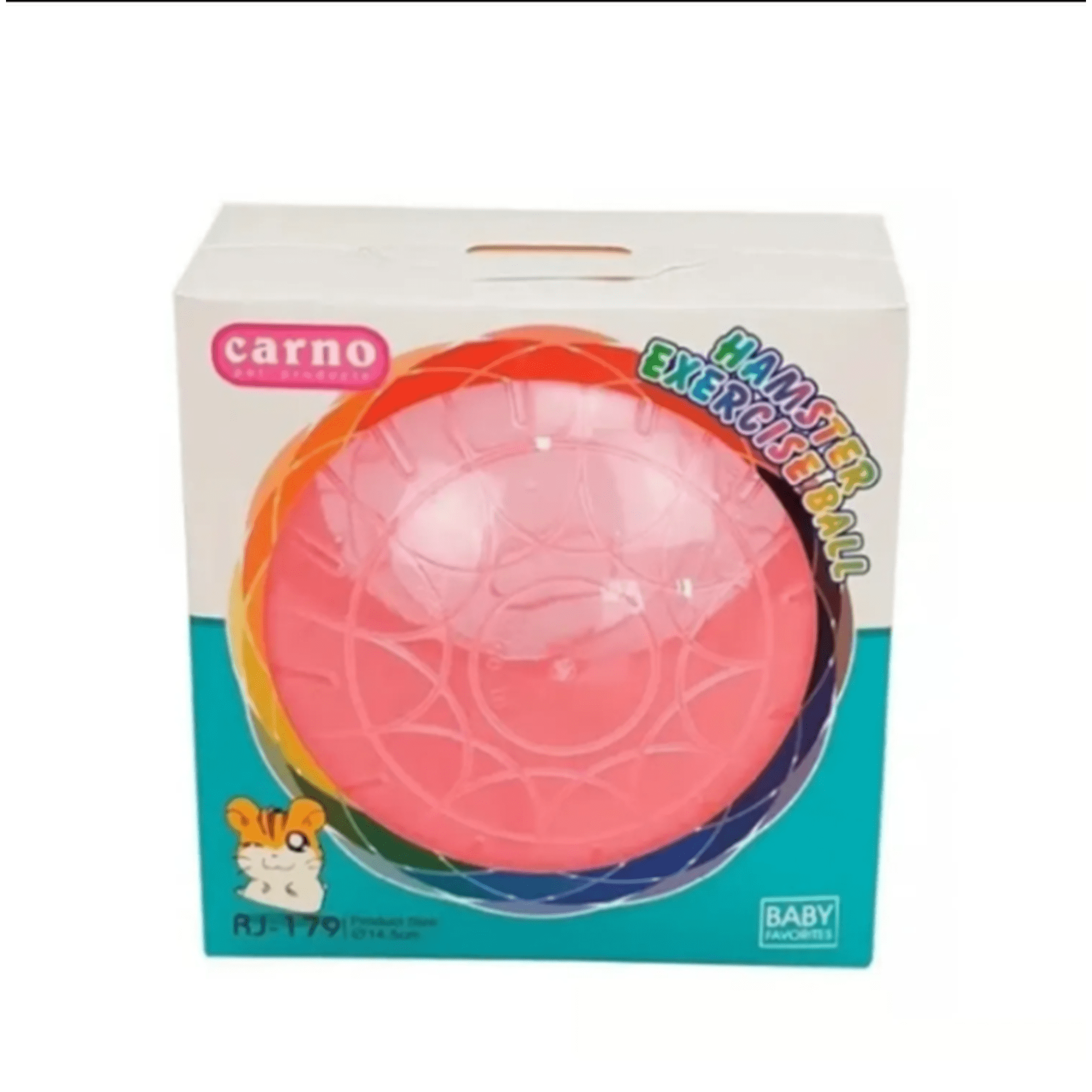 Bola Para Hamster Plastica 14,5 Cm Rosa