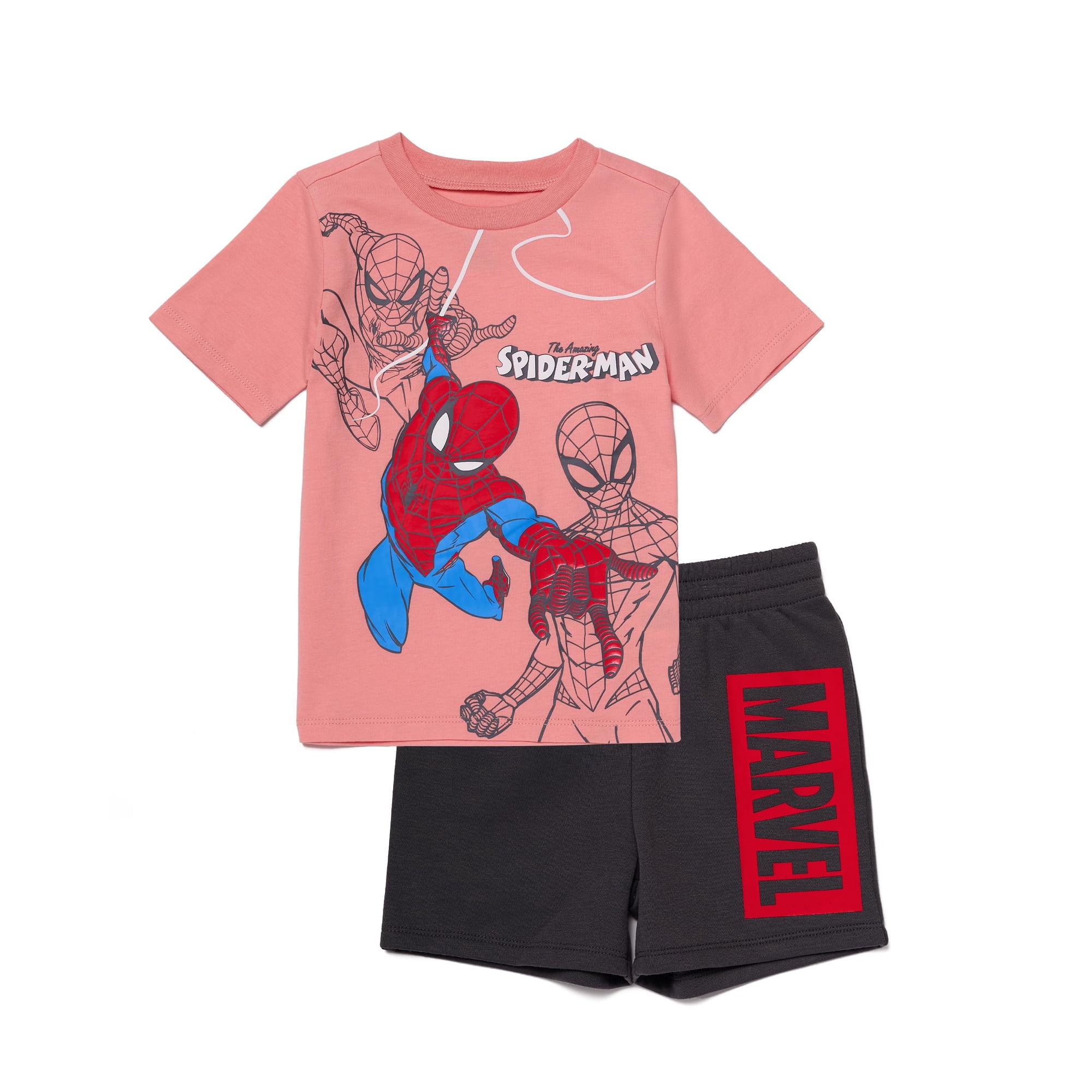 Conjunto De Ropa: Camiseta De Manga Corta Y Pantalones Cortos Marvel Spiderman