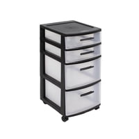 Cajonero 4 Niveles Eclypse Negro Mq Qrubber