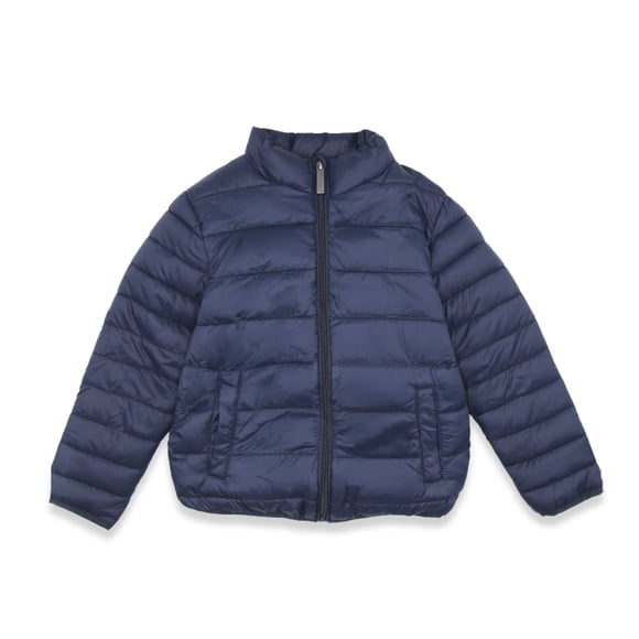 Parka Niña Con Manga Básica Azul Marino Talla 14