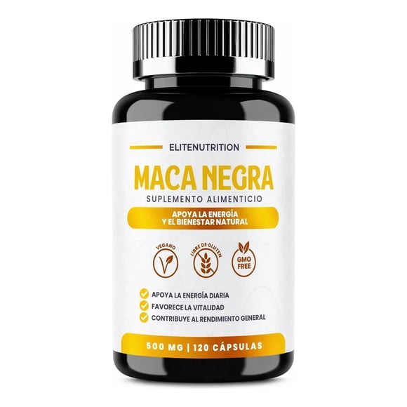 Maca Negra Peruana Alta Absorcion Libido Energia 120 capsulas