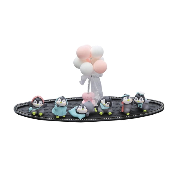 6 uds. de figuritas de pingüino pequeño de dibujos animados, accesorios para coche, adornos de mesa, figuritas en miniatura para estante de pared de o