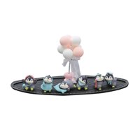 Magideal - 6 Uds. De Figuritas De Pingüino Pequeño De Dibujos Animados, Accesorios Para Coche, Adornos De Mesa, Figuritas En Miniatura Para Estante De Pared De O