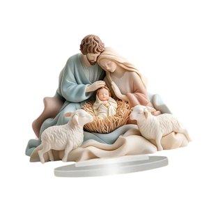 Bothyi - 2D Jesús Decoración De La Figura Santa Decoración Del Hogar Religioso Para El Gabinete Ministerio Del Hogar Colorida Familia Santa