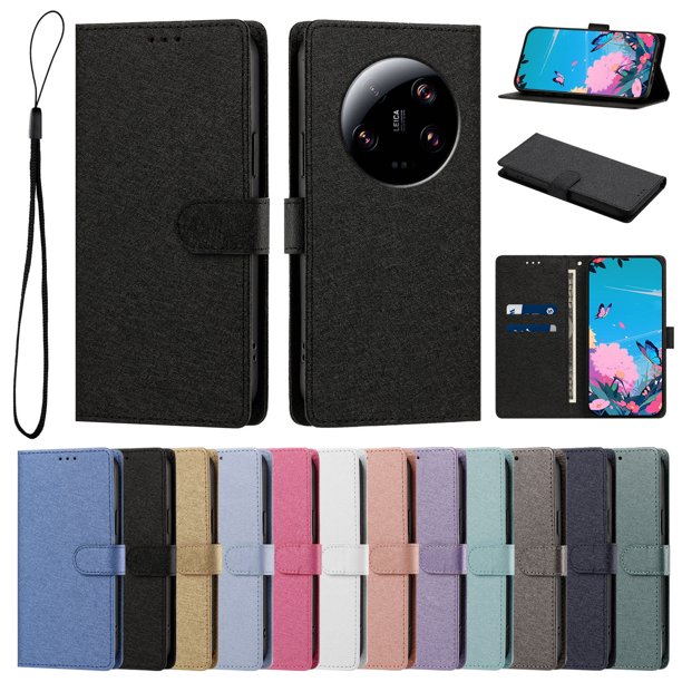 Cartera para Xiaomi 13 Ultra con Soporte y Correa, Negro