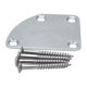 thumbnail image 4 of Placa De Cuello De Guitarra Eléctrica Cromada Placa De Cuello De Metal Con Tornillos Para Strat Tele, 4 of 5