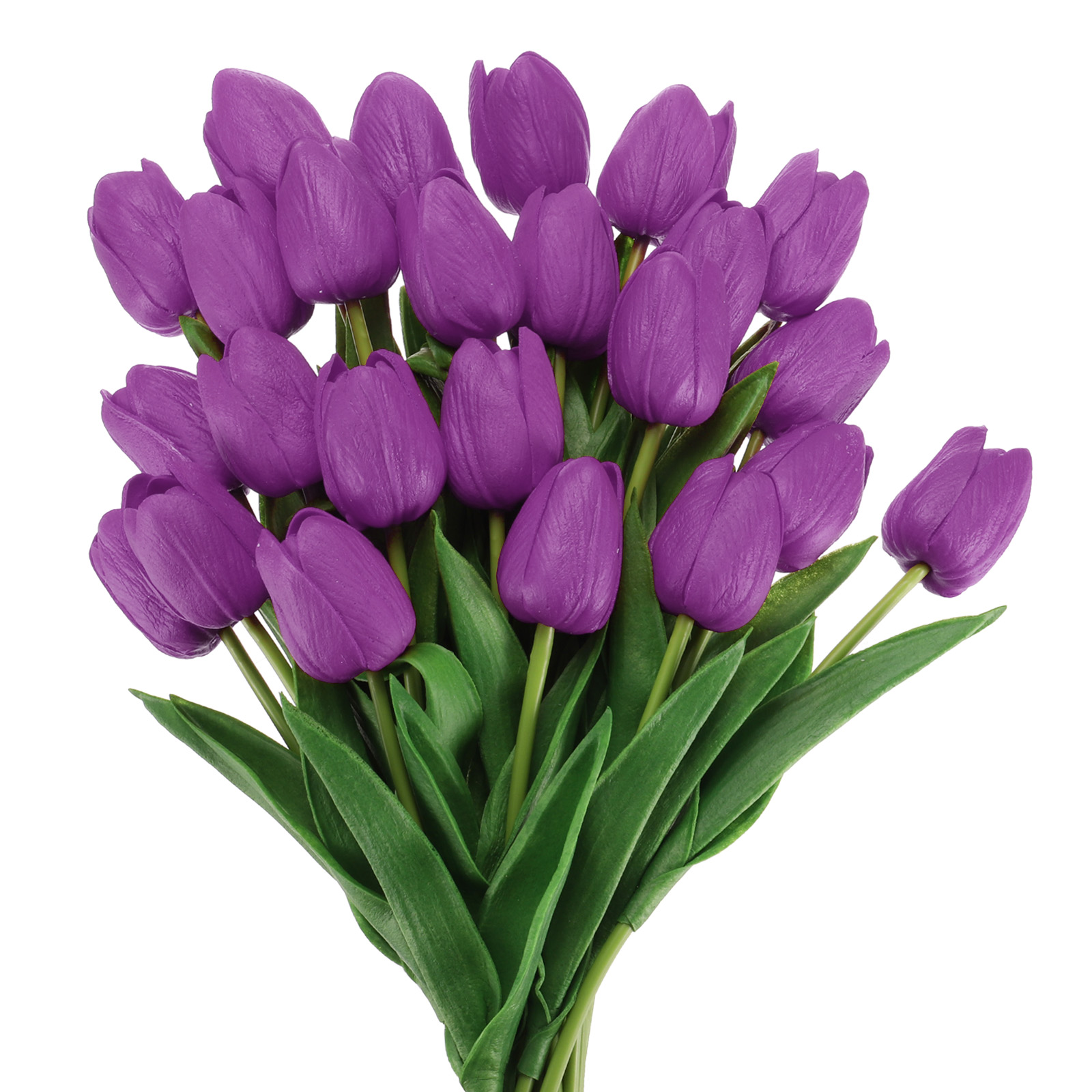 Flores Artificiales Uxcell Tulipanes Morado 24 Piezas