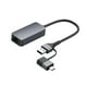 thumbnail image 1 of Adaptador USB C A Ethernet 2 En 1 Convertidor De Red ETHERNET 10/100/1000/2500Mbps, 1 of 5